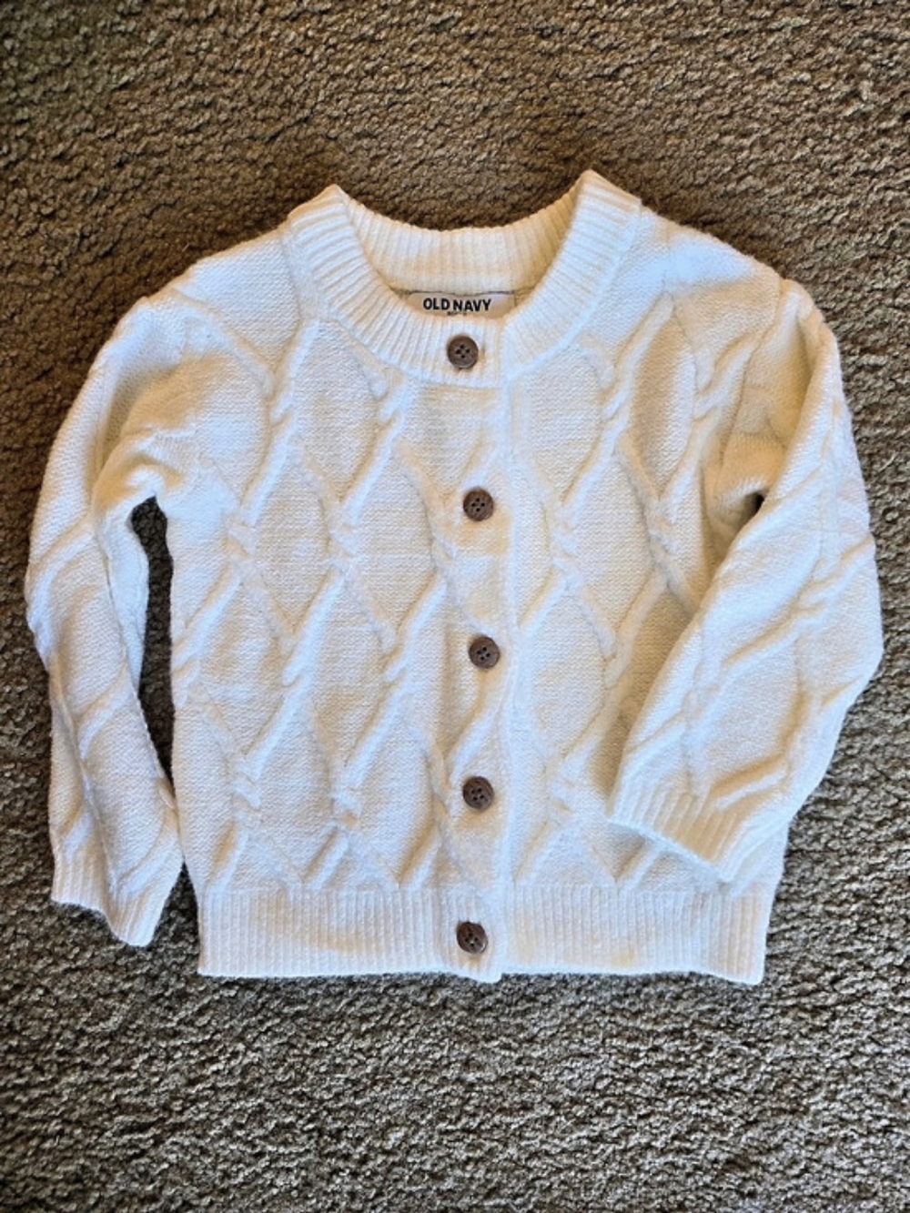 18-24 Months Old Navy SoSoft Cable Knit Cardigan in Cream